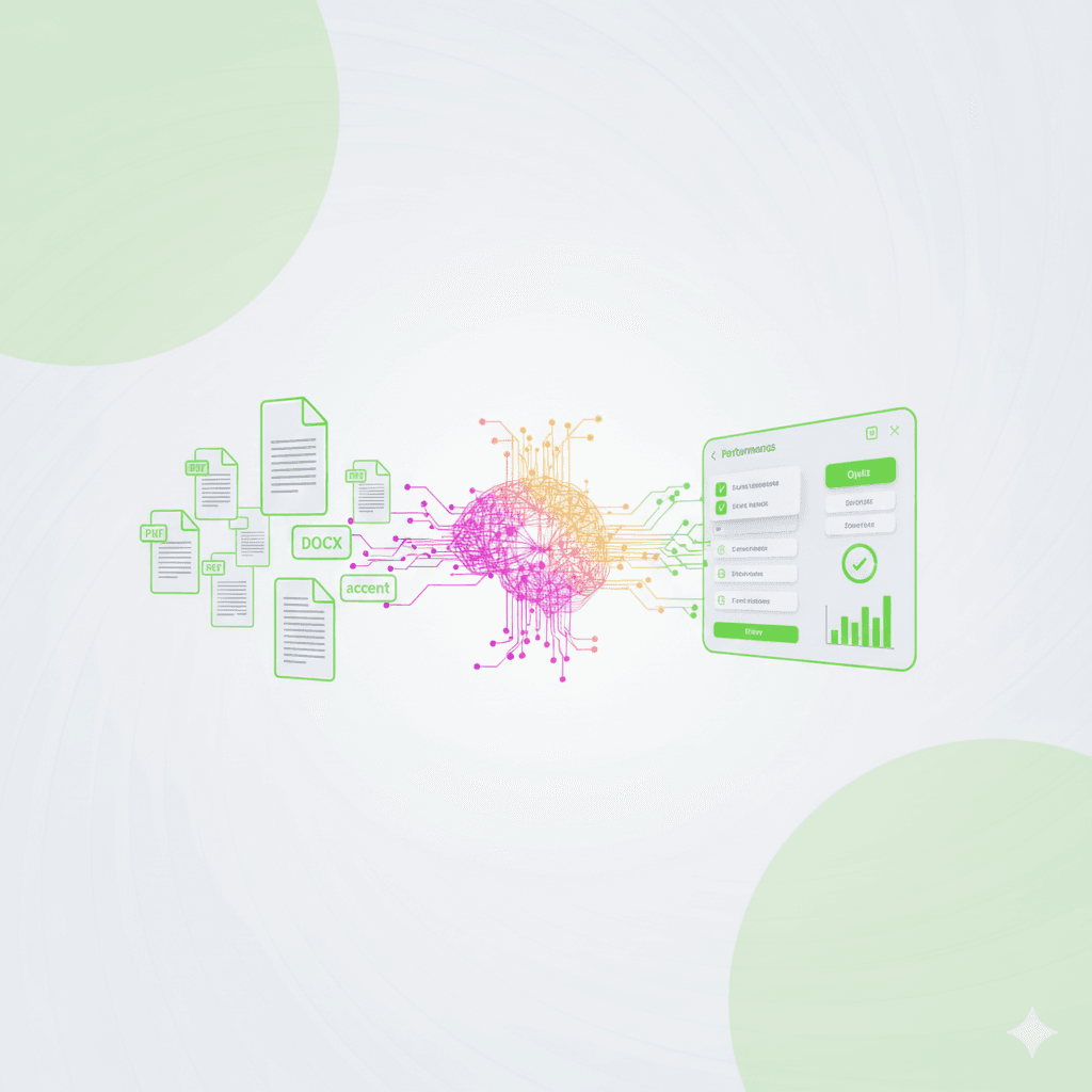 AI transforming documents into interactive quizzes